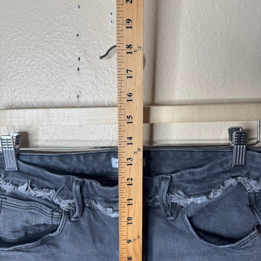 Good American Jeans Women's 10 Gray Good Waist Crop Skinny Raw Chewed Hem - Picture 5 of 9
